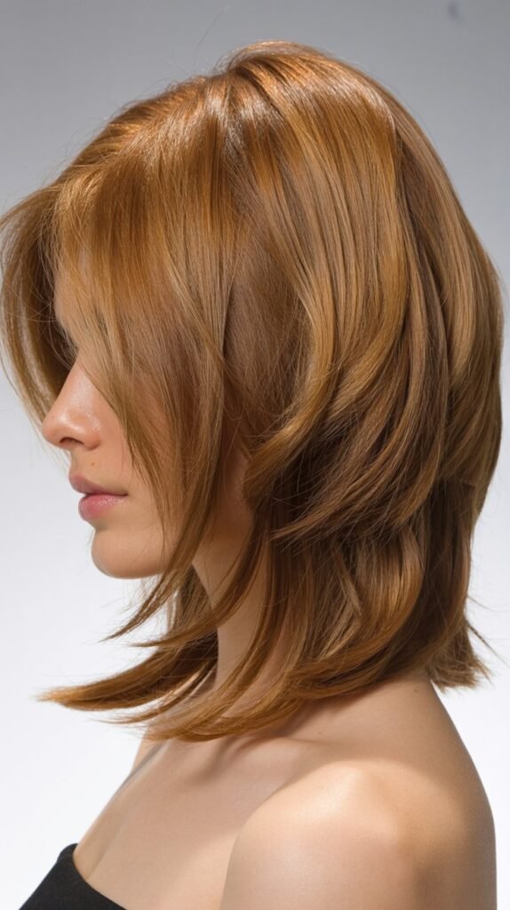 Long Angled Bob (Lob) with Textured Layers