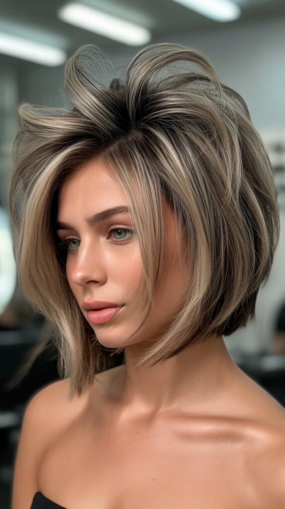 27+ Choppy Bob Haircuts That Will Transform Your Look Instantly 20 Choppy Bob with Volume at Crown