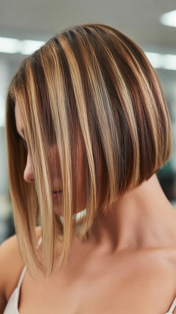 Balayage Bob with Peekaboo Highlights