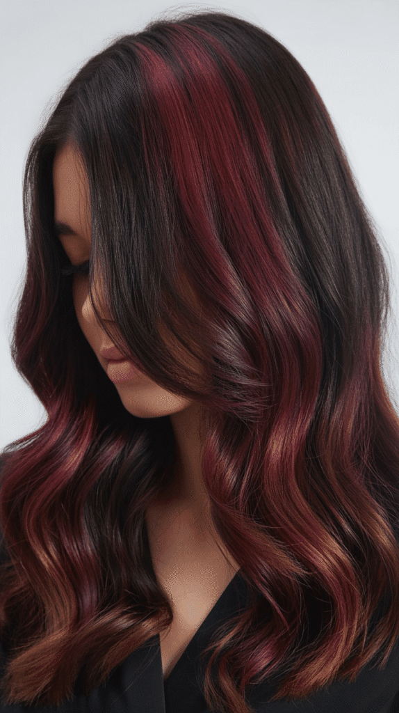 30+ Stunning Burgundy Hair Color Ideas That Will Turn Heads 33 Burgundy Shadow Root