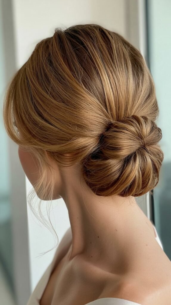  Voluminous Gibson Tuck with Curtain Bangs