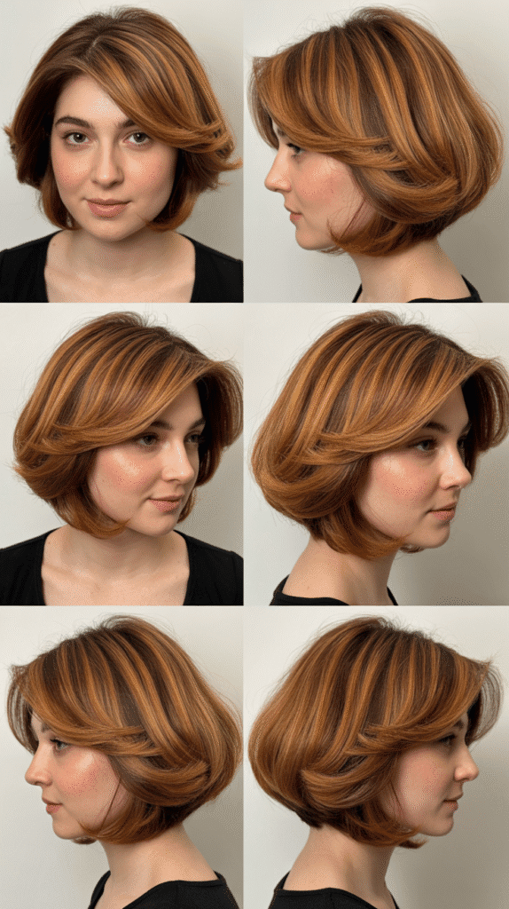 Top 30 Feminine Short Hair for Round Faces 20 Graduated Bob with Volume at Crown