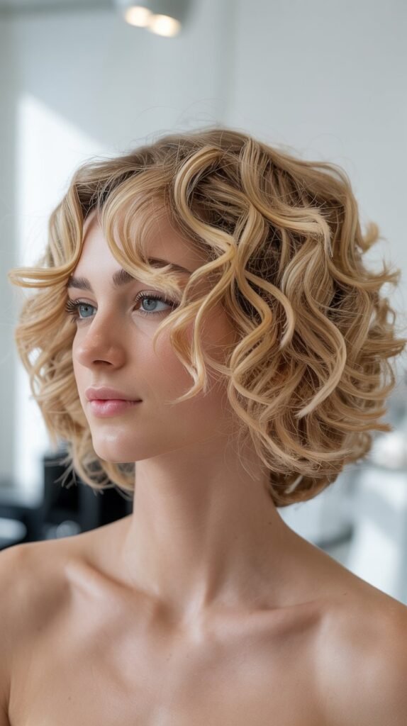 Curly Bob for Fine Hair