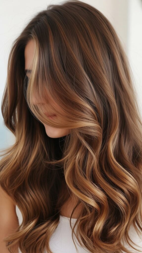 Caramel Balayage for Medium Brown Hair