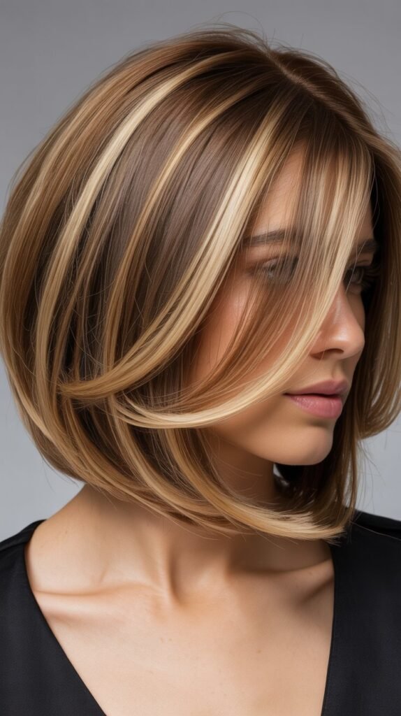 Layered Bob with Highlights