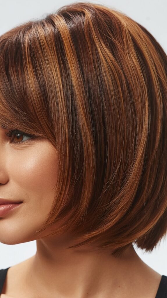 Stacked Bob with Side Bangs