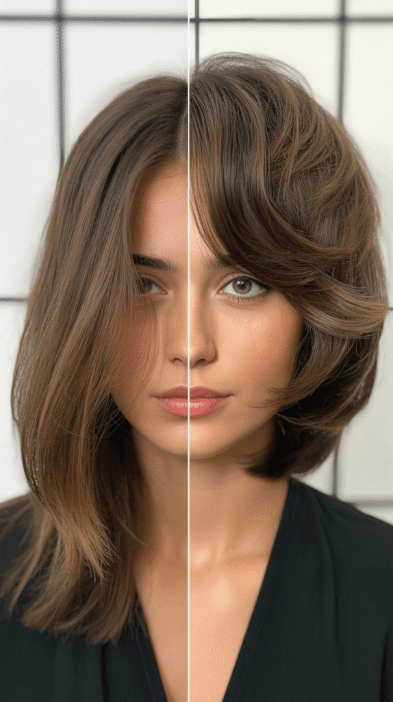 Best 37 Flattering Stacked Inverted Bob Haircuts for Thin Fine Hair 32 Stacked Bob with Transition from Long Hair