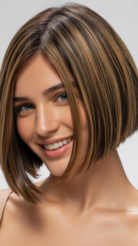 27 Stunning Choppy Bob Haircuts for Thick Hair 6 Blunt Choppy Bob with Internal Layers