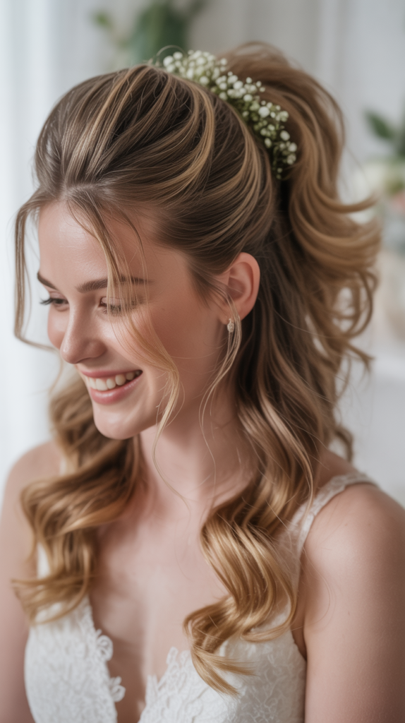Half-Up Ponytail with Volume