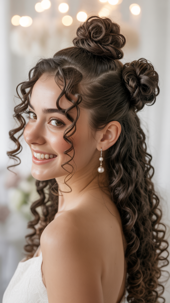 Pinned Back Sides with Full Curls