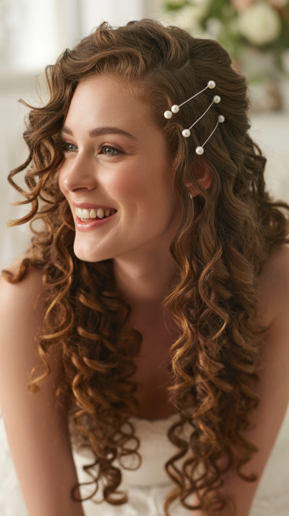 Pinned Back Sides with Flowing Curls