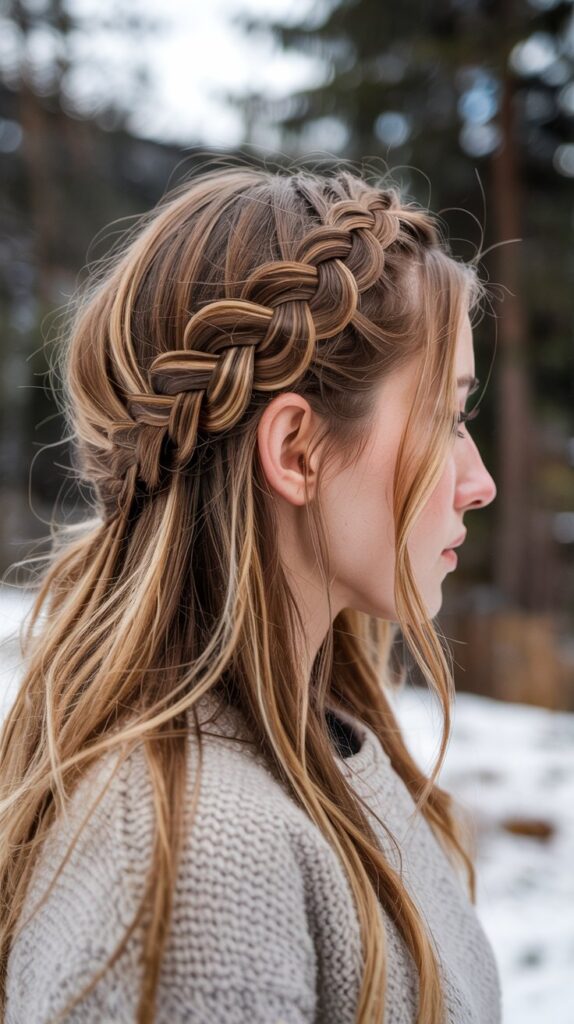 33 Easy Winter Hair Braids You'll Love 5 Waterfall Braid