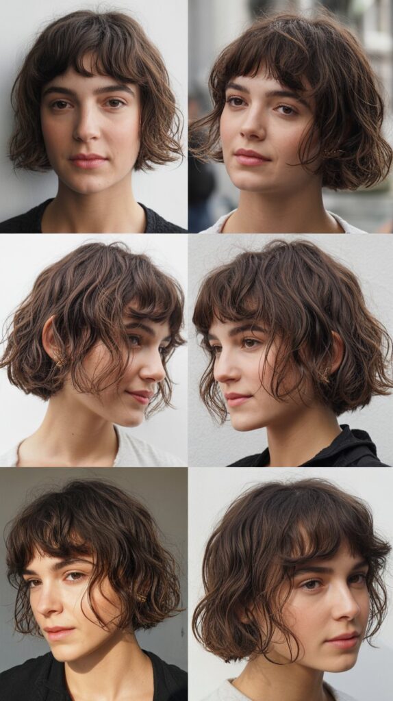 Tousled French Bob with Piecey Fringe