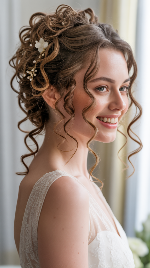 Grecian-Inspired Curly Updo