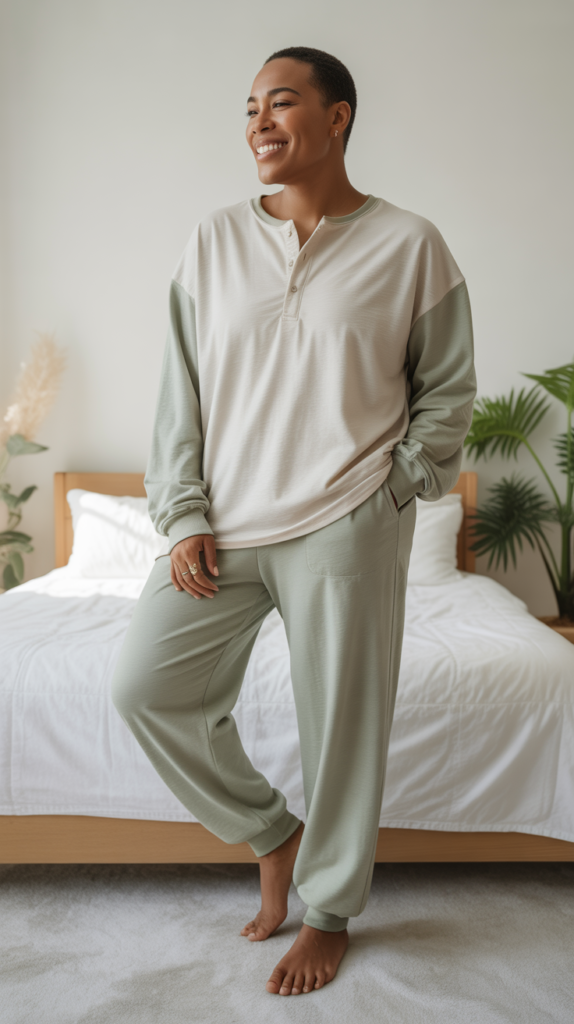 Cotton Henley and Joggers