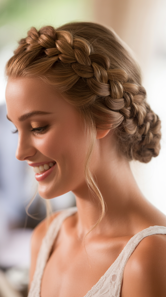 Rope Braid Crown Updo