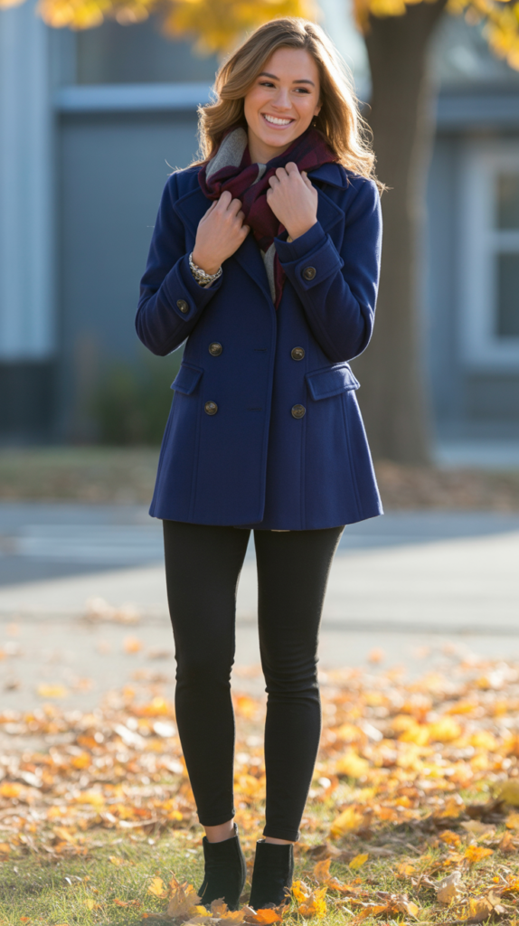 Peacoat and Leggings