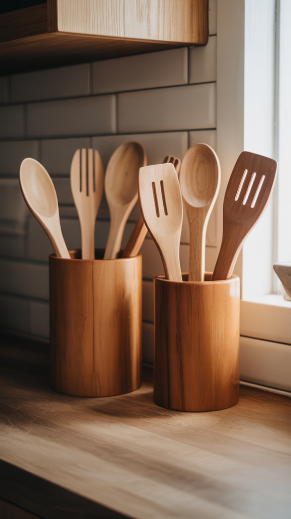 Wooden Utensil Holders