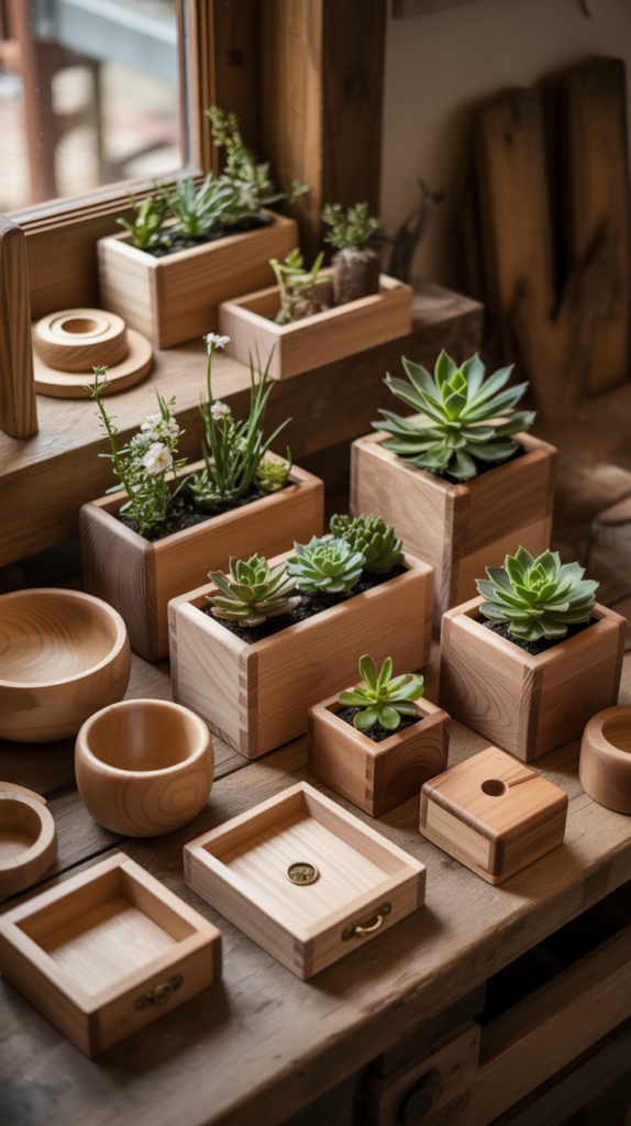 Wooden Plant Boxes