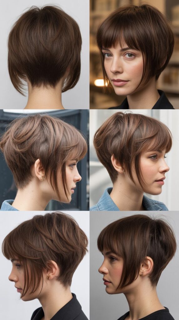 Graduated French Bob with Choppy Fringe