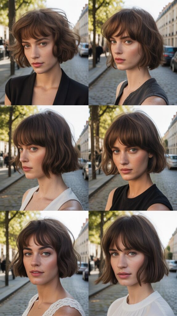 Textured French Bob With Wispy Bangs