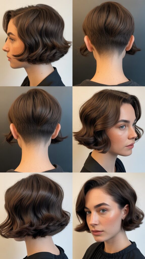 31 Stunning Wavy French Bob Haircuts for an Effortless Glow-Up 25 Wavy Bob with Tapered Nape
