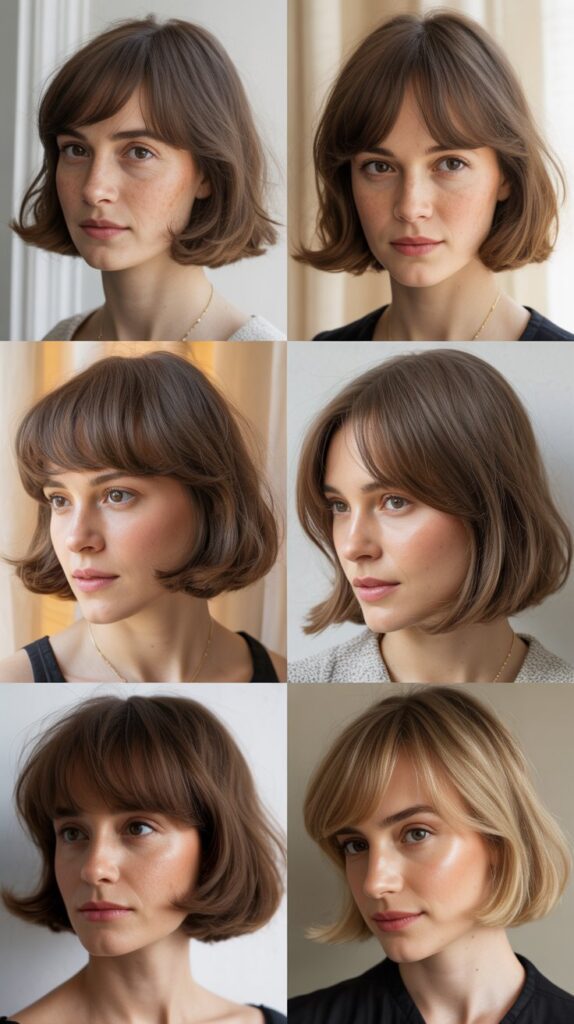 Soft French Bob With Feathered Side Bangs