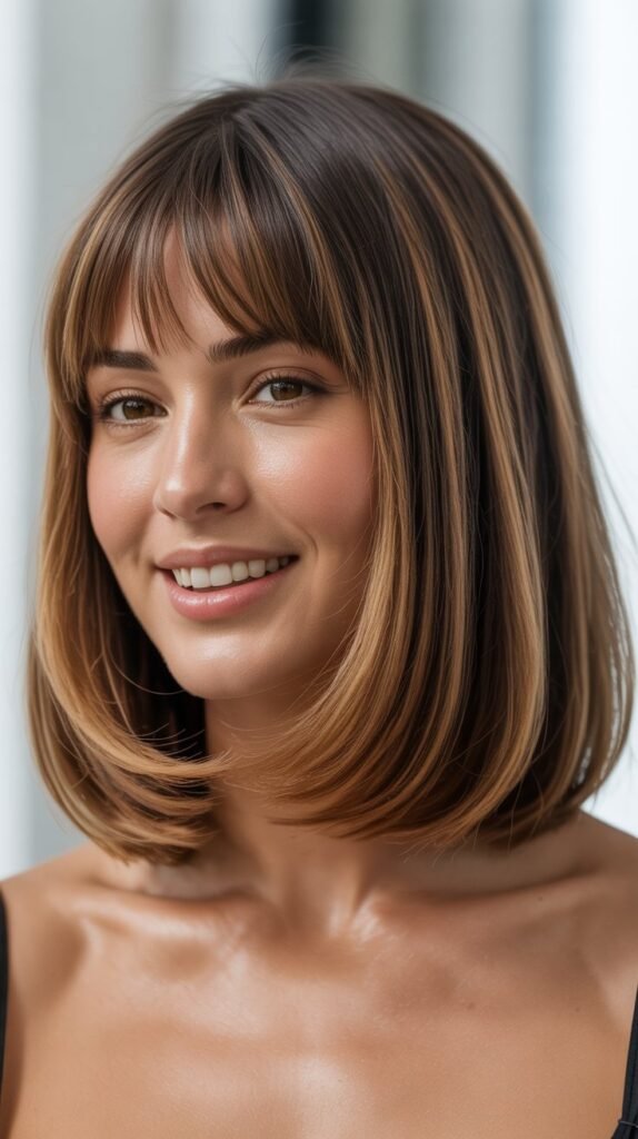 Best Long Bob Hairstyles with Curtain Bangs