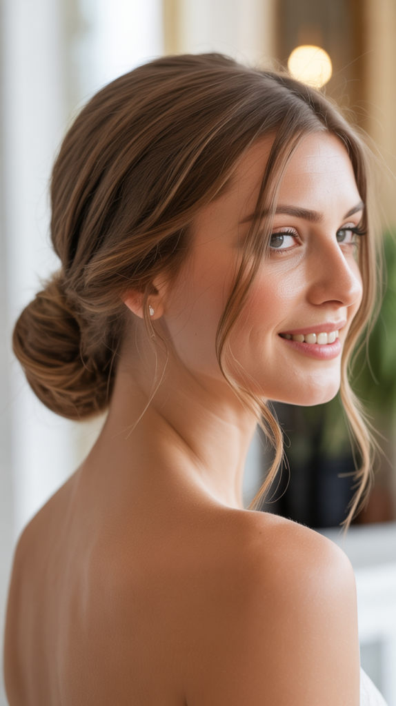 Asymmetrical Low Bun