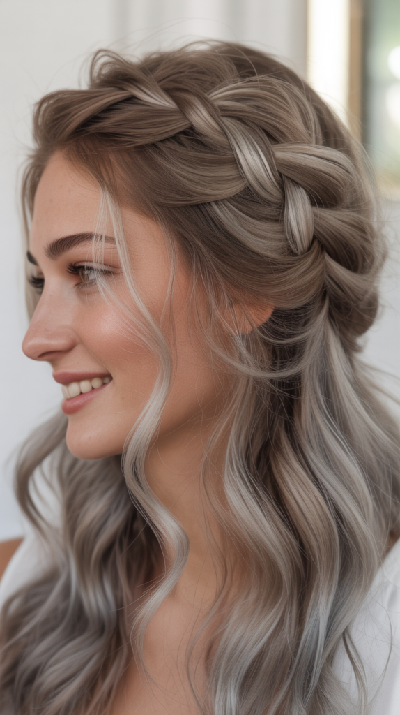 Ash Brown Braided Styles