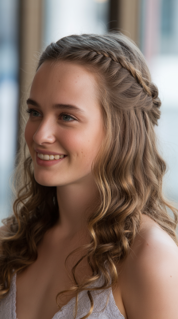 Bohemian Half-Up with Loose Braids