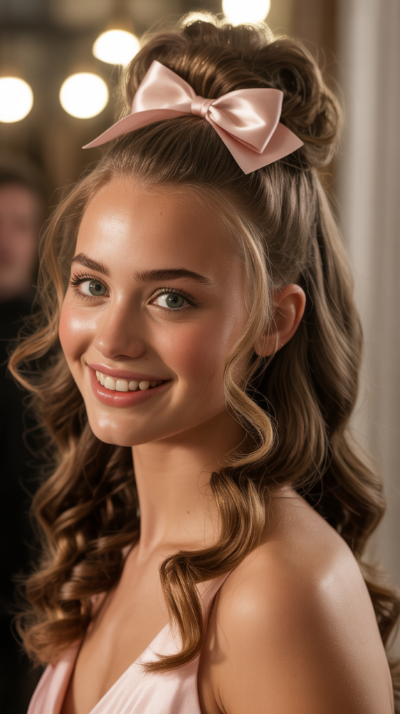 Half-Up Half-Down with Hair Bow