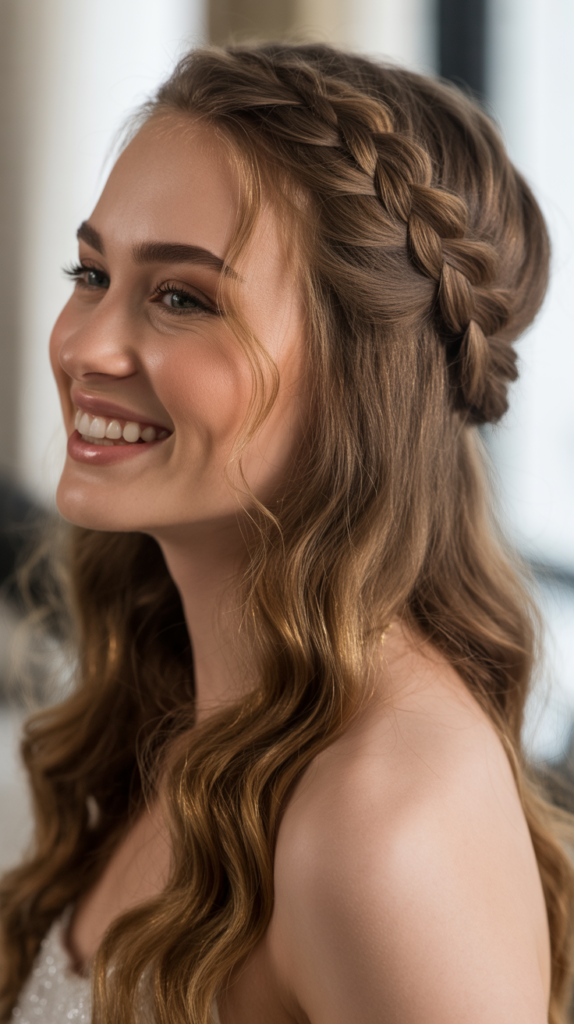 Rope Braid Half-Up Style