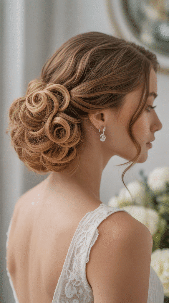 Elegant Curly Chignon