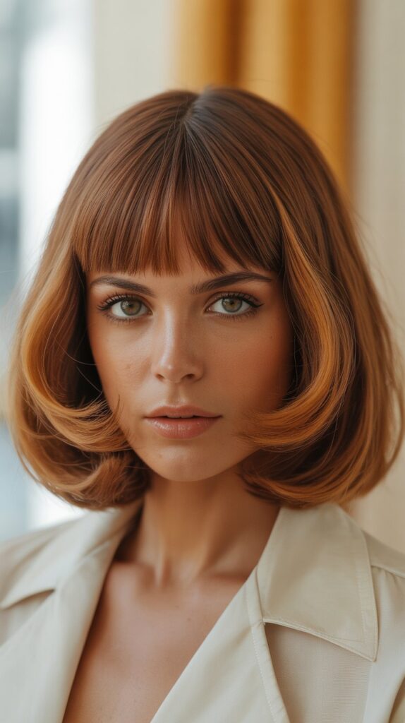 Top 25+ Short Bob Haircuts to Elevate Your Style 26 Bob with Curtain Bangs