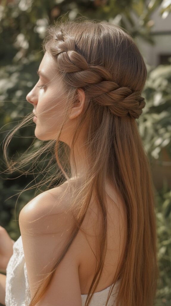 30 Cute Simple Hairstyles You Can Do in Under 5 Minutes 5 The Twisted Crown