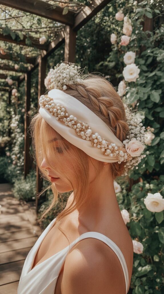 Braided Crown with Thick Headband Accent