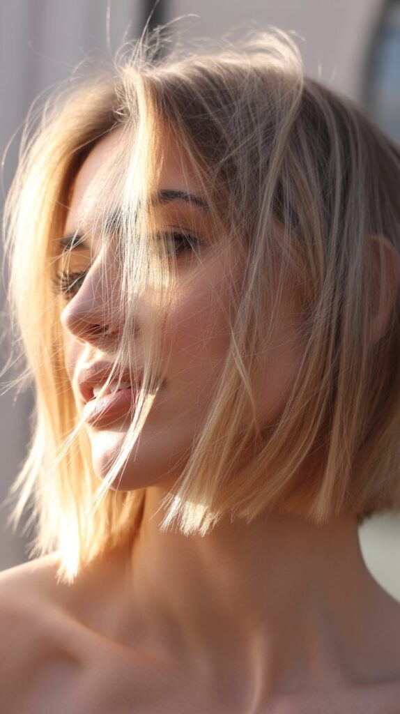 Best 33+ Choppy Bob Haircuts for Fine Hair You'll Want to Try This Year 20 Choppy Bob with Feathered Ends