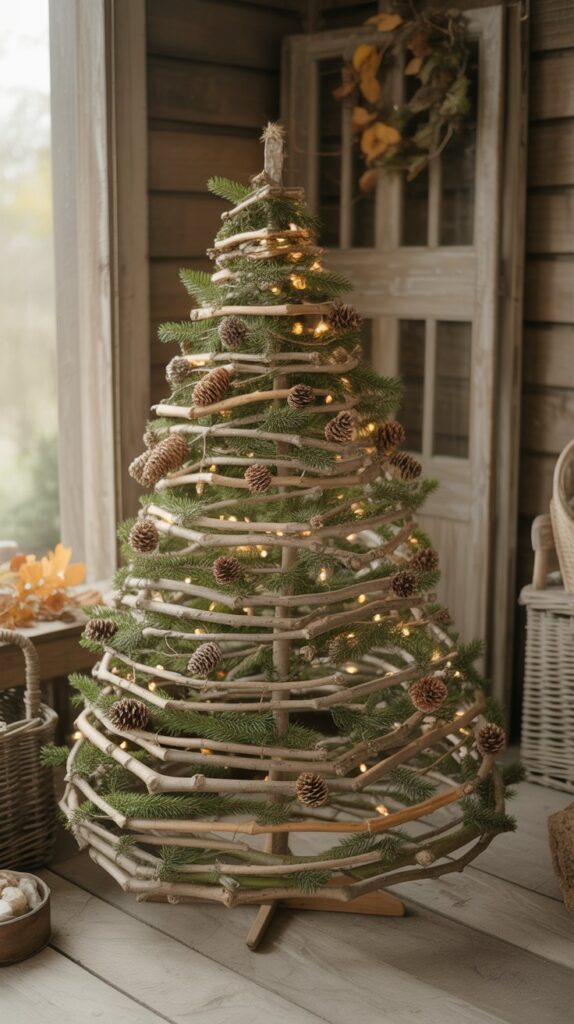 36 Wooden Christmas Trees for Your Front Porch Décor 6 Branch and Twig Christmas Trees