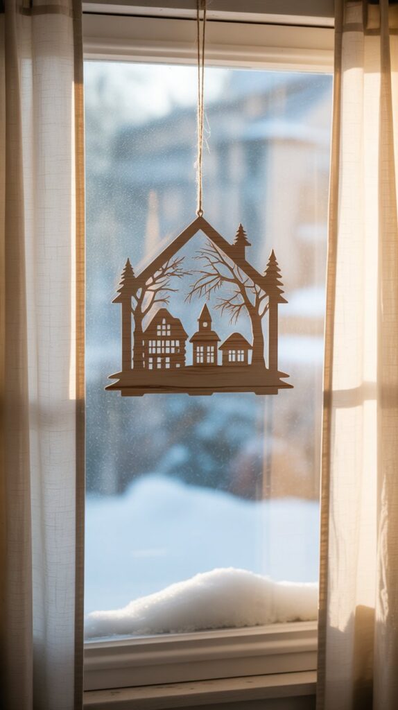 33 Profitable Rustic Christmas Wood Crafts for 2025 32 Rustic Wooden Christmas Window Decorations