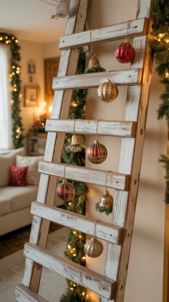 33 Profitable Rustic Christmas Wood Crafts for 2025 8 Wooden Christmas Tree Ornament Display Ladders