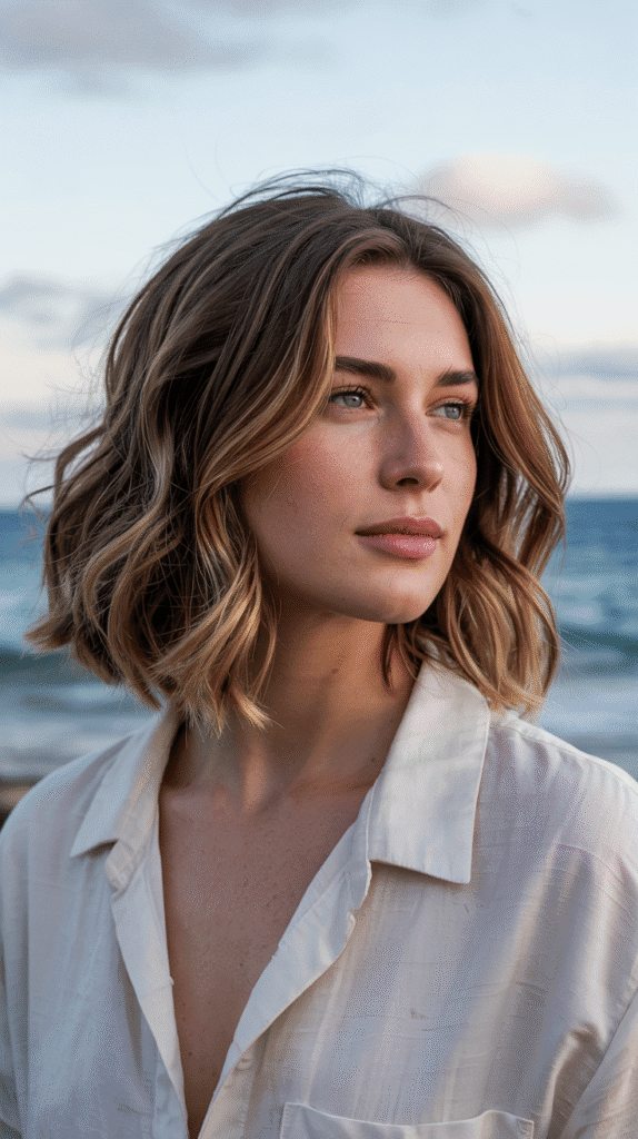 Wavy Long Bob with Soft Layers