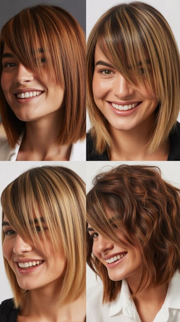 Choppy Long Bob with Piece-y Curtain Bangs