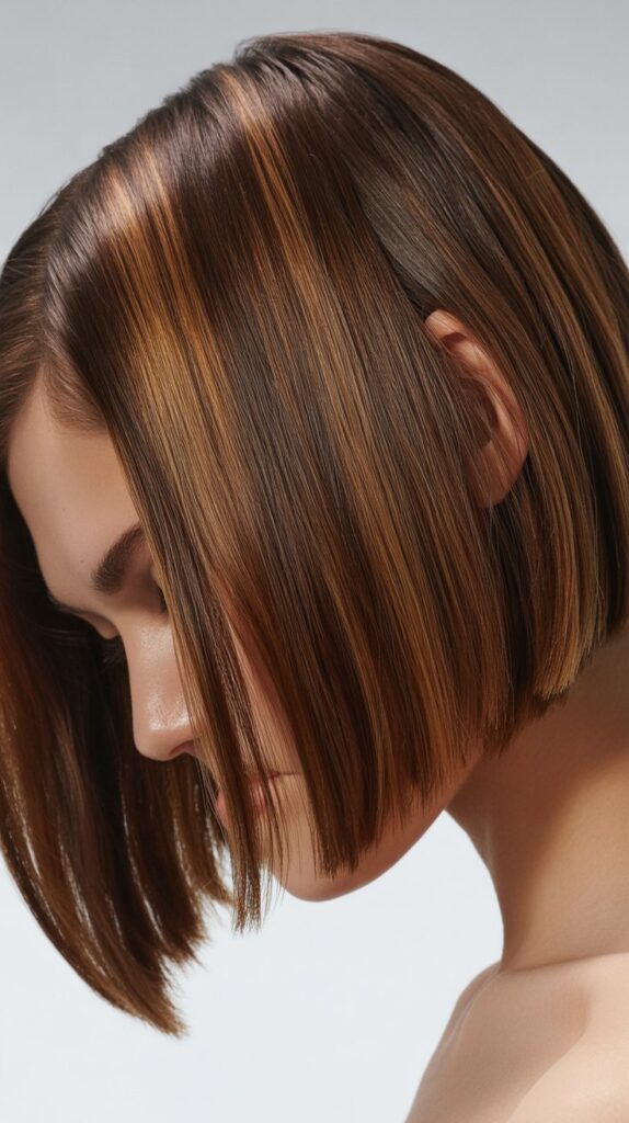 10. Chocolate Balayage for Short Hair