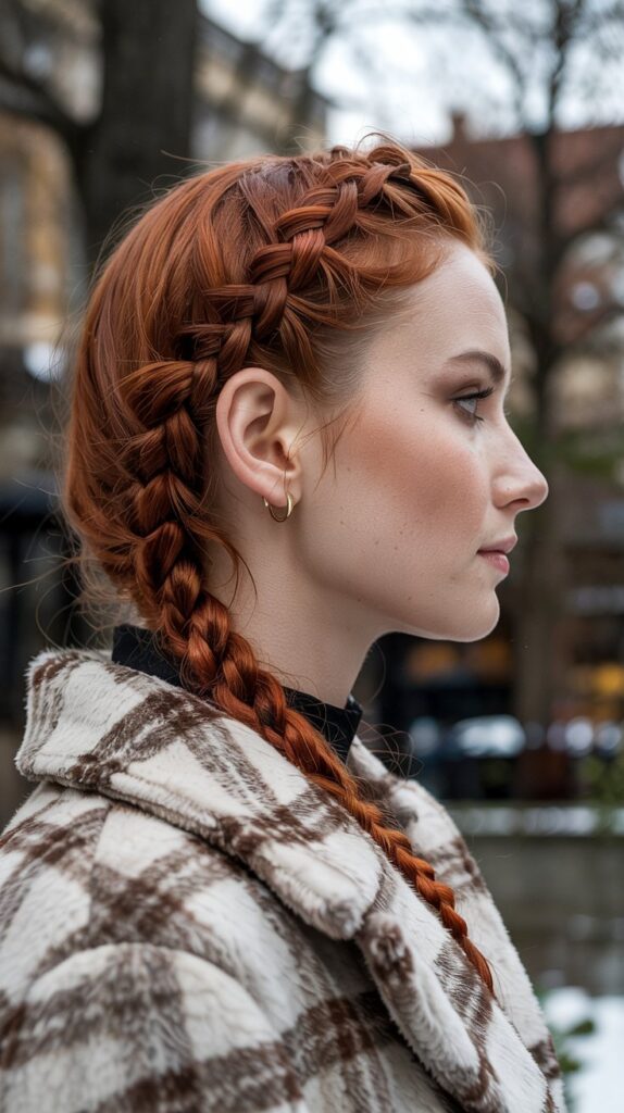33 Easy Winter Hair Braids You'll Love 23 Side-Swept Dutch Braid