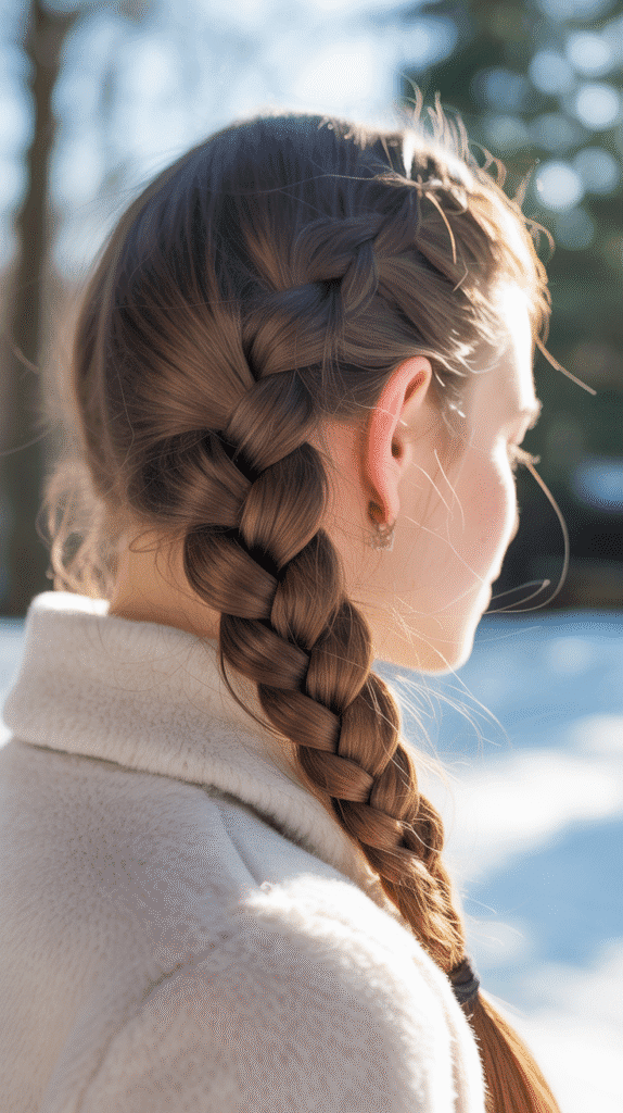 27 Cute Winter Hairstyles for School 1 Classic French Braid