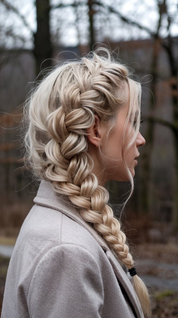 33 Easy Winter Hair Braids You'll Love 2 Chunky Fishtail Braid