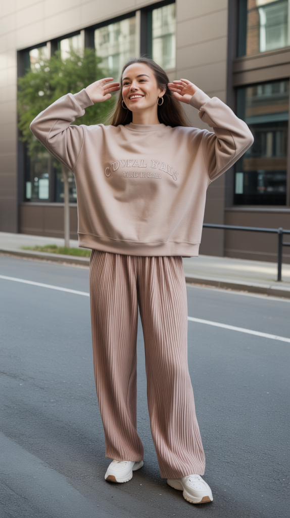 Puffer Vest Over Chambray Shirt