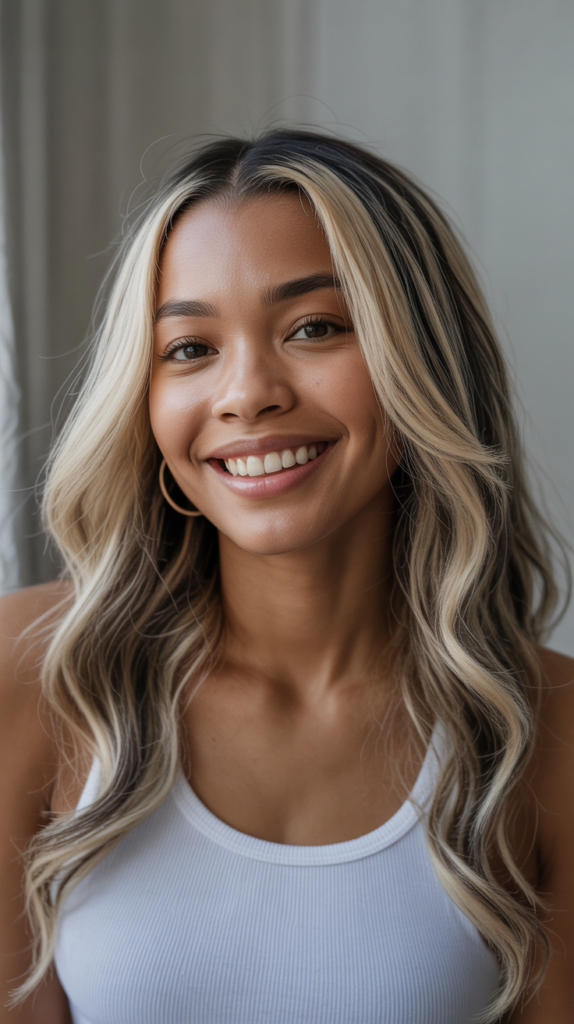 Platinum Blonde Streaks