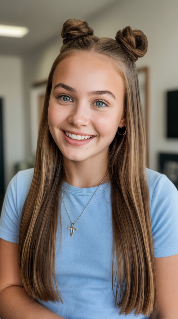 Triple Twisted Half-Up Style